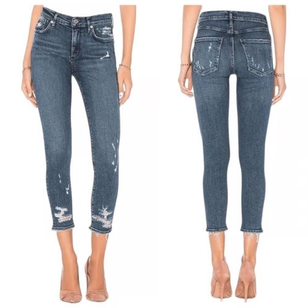 Agolde thrashed jeans 90’s blue size 24 preppy